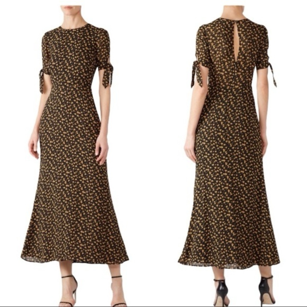 Reformation Amsterdam Floral Long Sleeve Dress